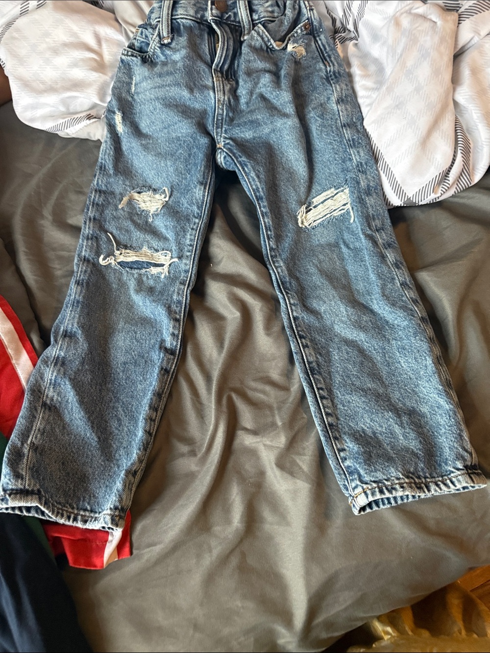 Boy's Blue Distressed Denim Jeans